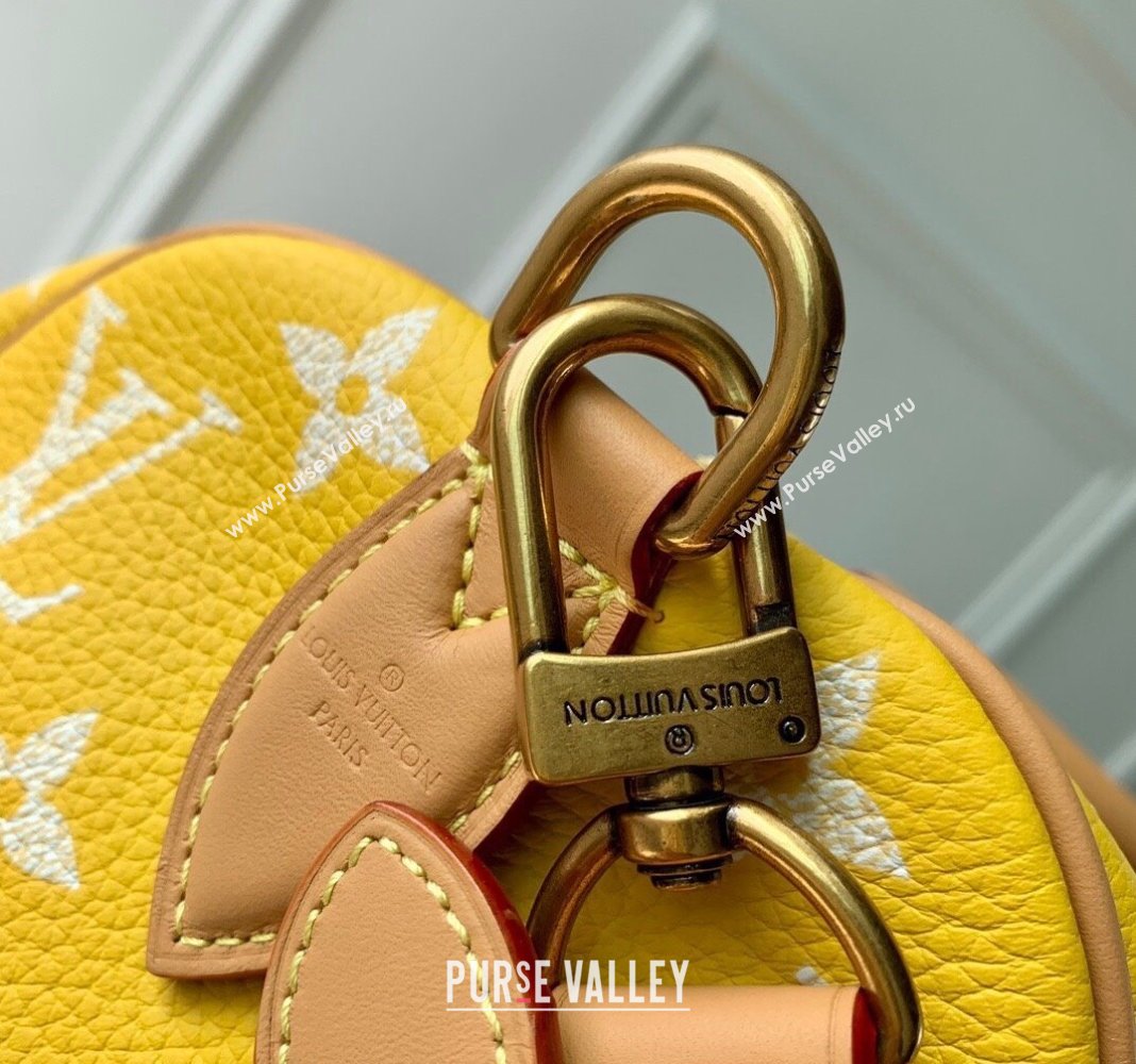 Louis Vuitton RUNWAY Speedy P9 Bandouliere 40 Bag in Soft Calfskin M24419 Yellow 2024 (K-24062008)