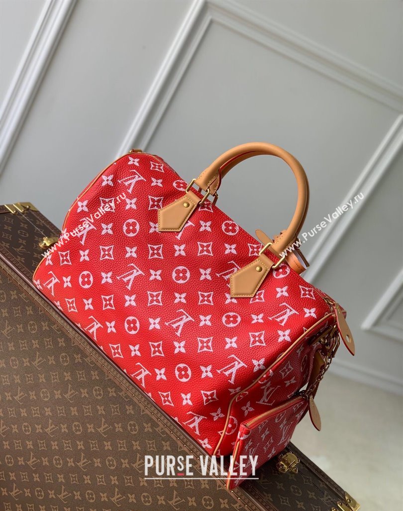 Louis Vuitton RUNWAY Speedy P9 Bandouliere 40 Bag in Soft Calfskin M24420 Red 2024 (K-24062004)