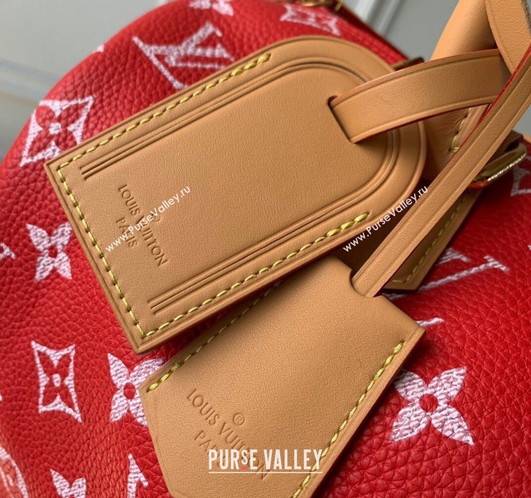 Louis Vuitton RUNWAY Speedy P9 Bandouliere 40 Bag in Soft Calfskin M24420 Red 2024 (K-24062004)