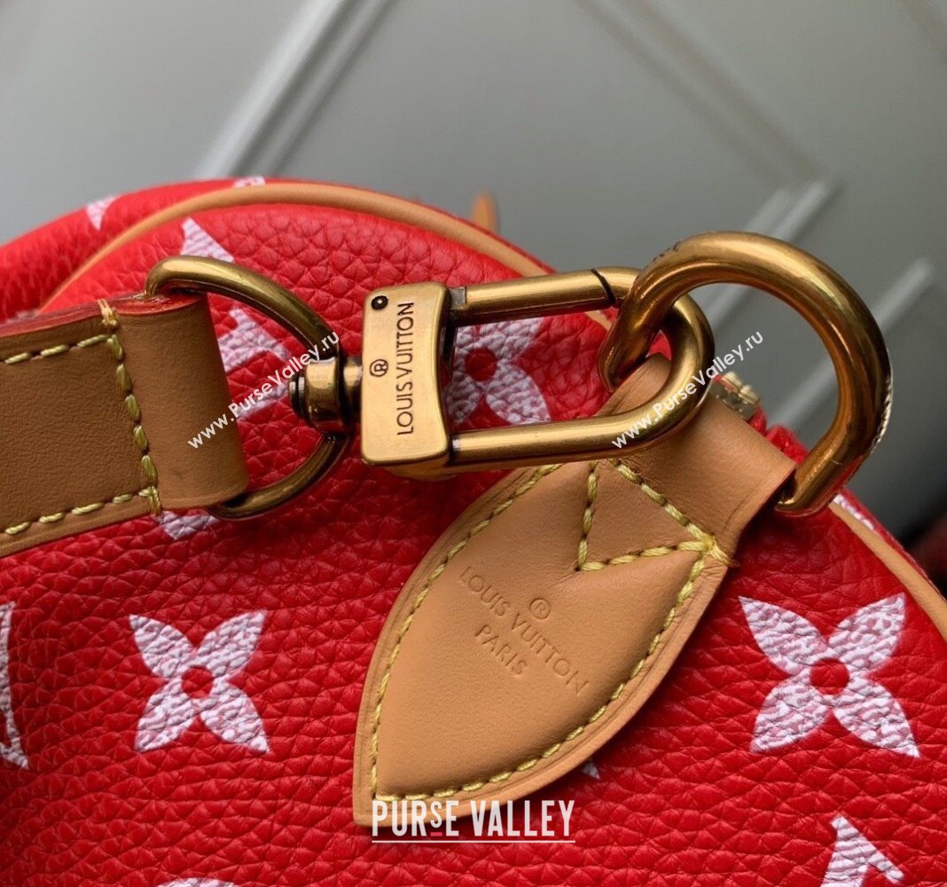 Louis Vuitton RUNWAY Speedy P9 Bandouliere 40 Bag in Soft Calfskin M24420 Red 2024 (K-24062004)