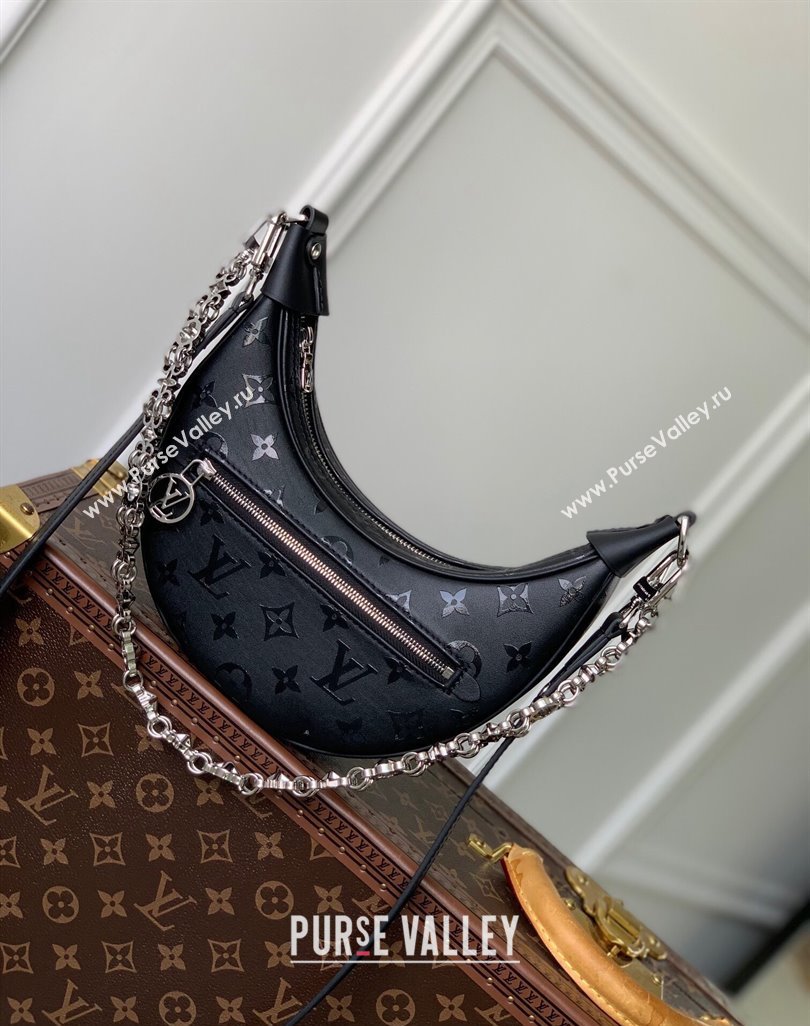 Louis Vuitton Loop Hobo Bag in Black Monogram Calfskin M11267 2024 (KI-240625113)