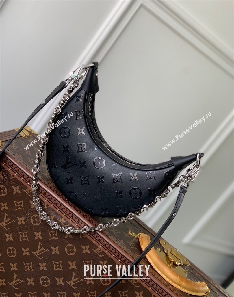 Louis Vuitton Loop Hobo Bag in Black Monogram Calfskin M11267 2024 (KI-240625113)