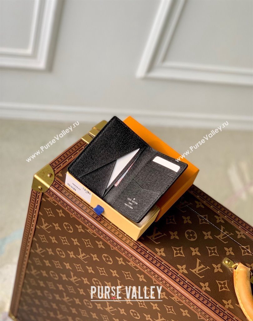 Louis Vuitton Pocket Organizer Wallet in Black Epi Leather M60642 2024 (KI-240625114)