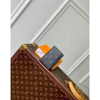 Louis Vuitton Pocket Organizer Wallet in Black Monogram Eclipse Canvas M61696 2024 (KI-240625118)