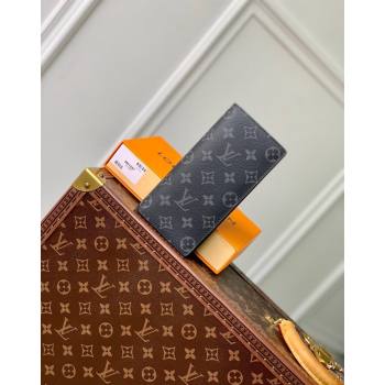 Louis Vuitton Brazza Wallet in Black Monogram Eclipse Canvas M61697 2024 (KI-240625120)