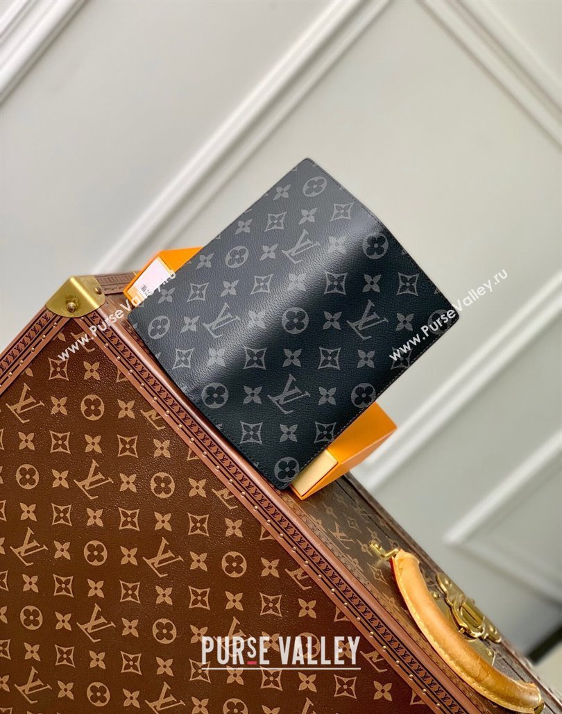 Louis Vuitton Brazza Wallet in Black Monogram Eclipse Canvas M61697 2024 (KI-240625120)