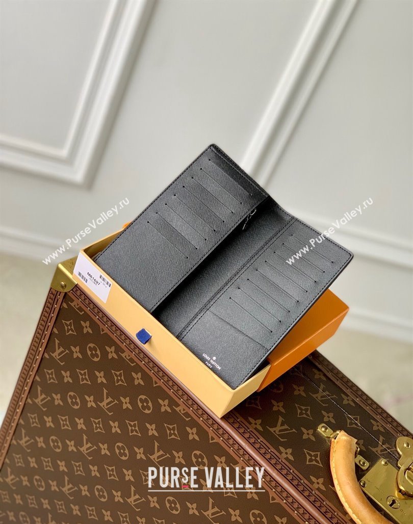 Louis Vuitton Brazza Wallet in Black Monogram Eclipse Canvas M61697 2024 (KI-240625120)