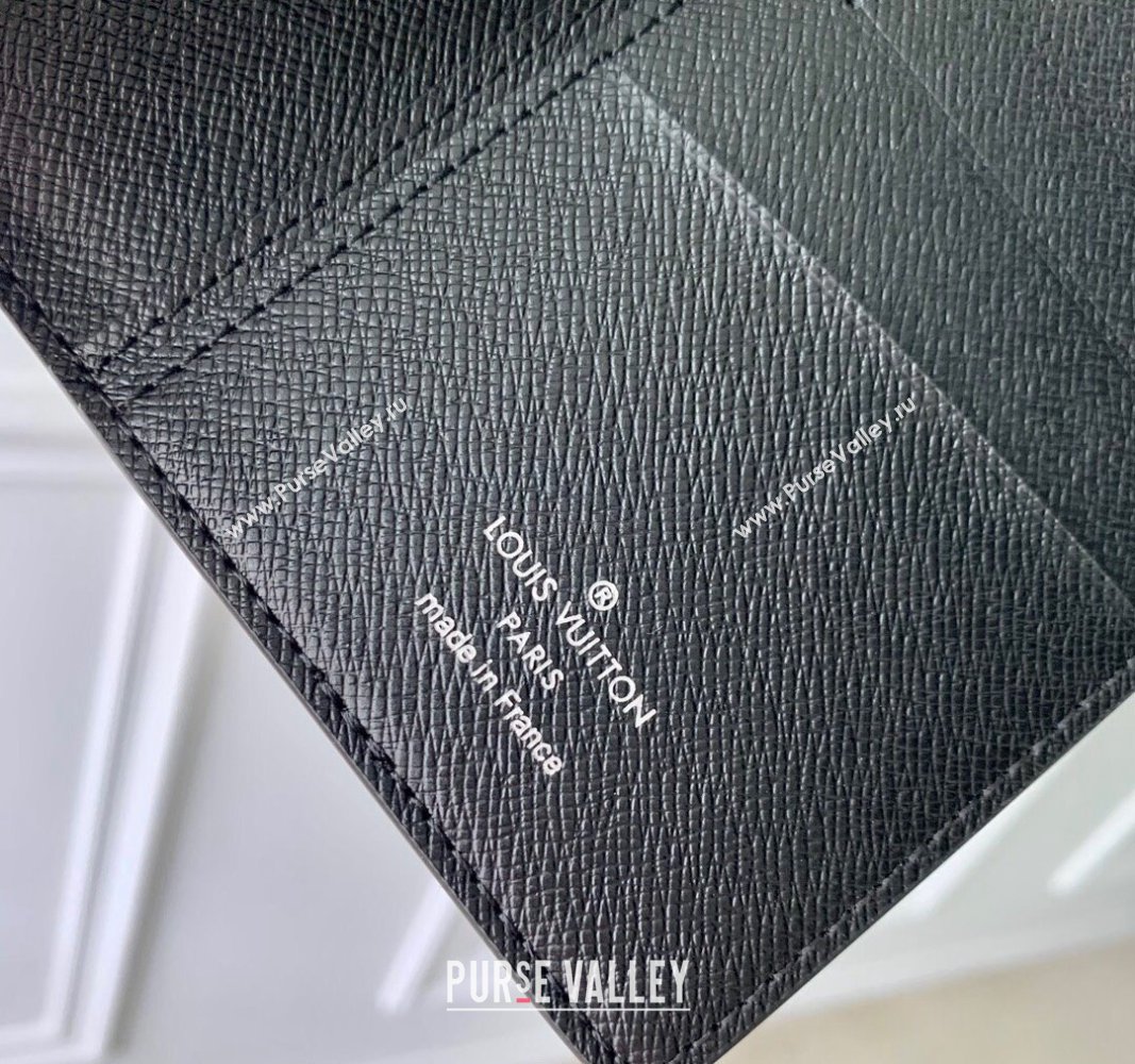 Louis Vuitton Brazza Wallet in Black Monogram Eclipse Canvas M61697 2024 (KI-240625120)