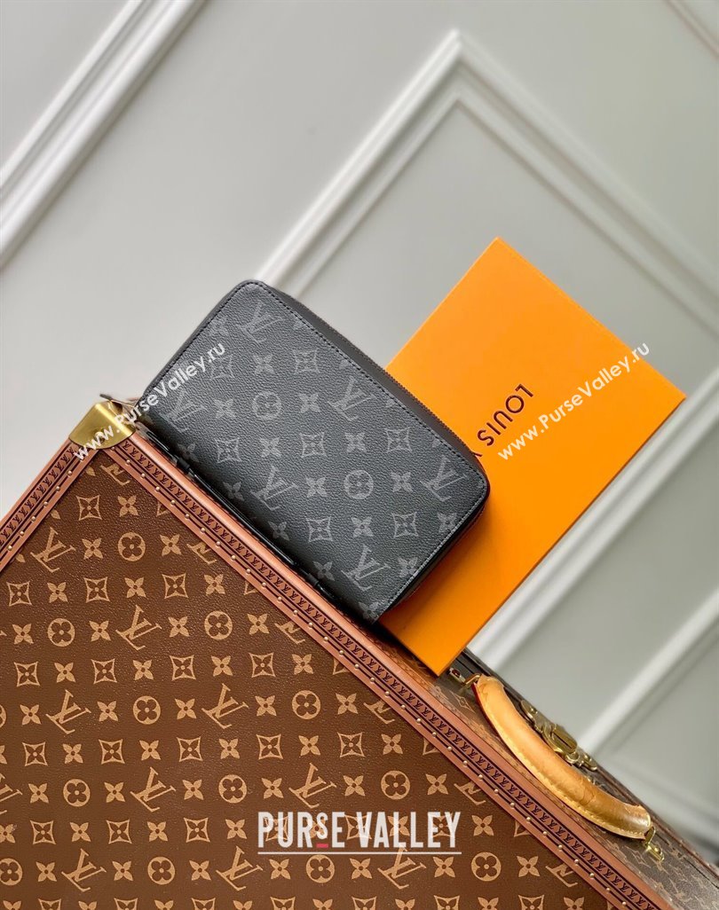 Louis Vuitton Zippy XL Wallet in Black Monogram Eclipse Canvas M61698 2024 (KI-240625121)