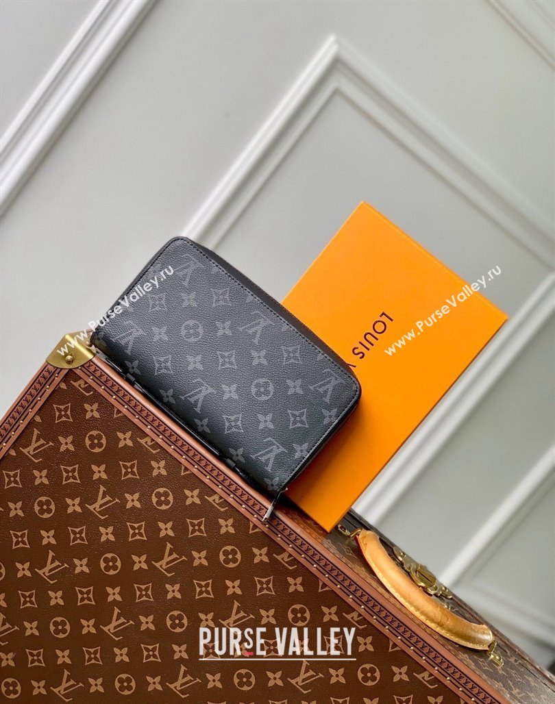 Louis Vuitton Zippy XL Wallet in Black Monogram Eclipse Canvas M61698 2024 (KI-240625121)