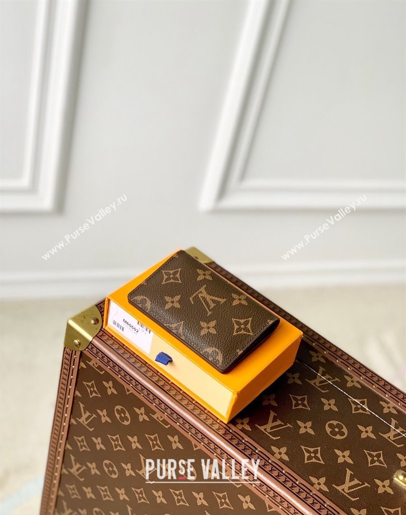 Louis Vuitton Pocket Organizer Wallet in Brown Monogram Canvas M60502 2024 (KI-240625122)