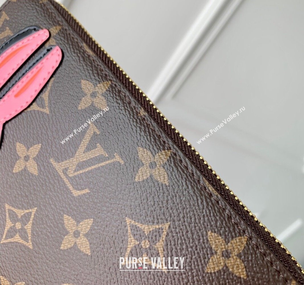 Louis Vuitton Zippy Wallet in Monogram Canvas with Pink Rabbit M83689 2024 Animal Objects (KI-240625062)