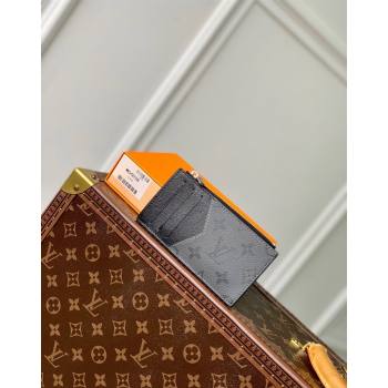 Louis Vuitton Coin Card Holder Wallet in Grey Monogram Eclipse Canvas M69533 2024 (KI-240625124)