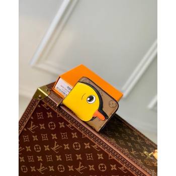 Louis Vuitton Zippy Coin Purse Wallet in Monogram Canvas with Yellow Duck M83690 2024 Animal Objects (KI-240625063)