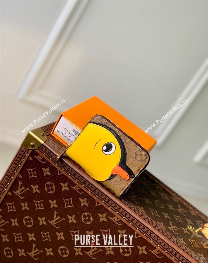 Louis Vuitton Zippy Coin Purse Wallet in Monogram Canvas with Yellow Duck M83690 2024 Animal Objects (KI-240625063)