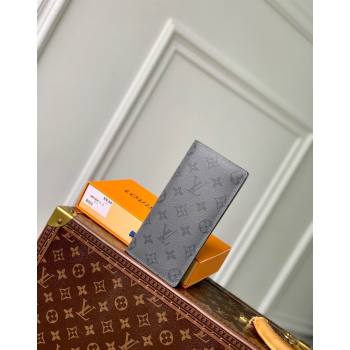 Louis Vuitton Brazza Wallet in Grey Monogram Eclipse Canvas M61697 2024 (KI-240625127)