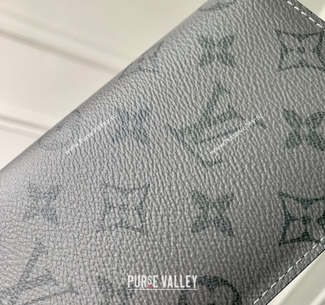 Louis Vuitton Brazza Wallet in Grey Monogram Eclipse Canvas M61697 2024 (KI-240625127)