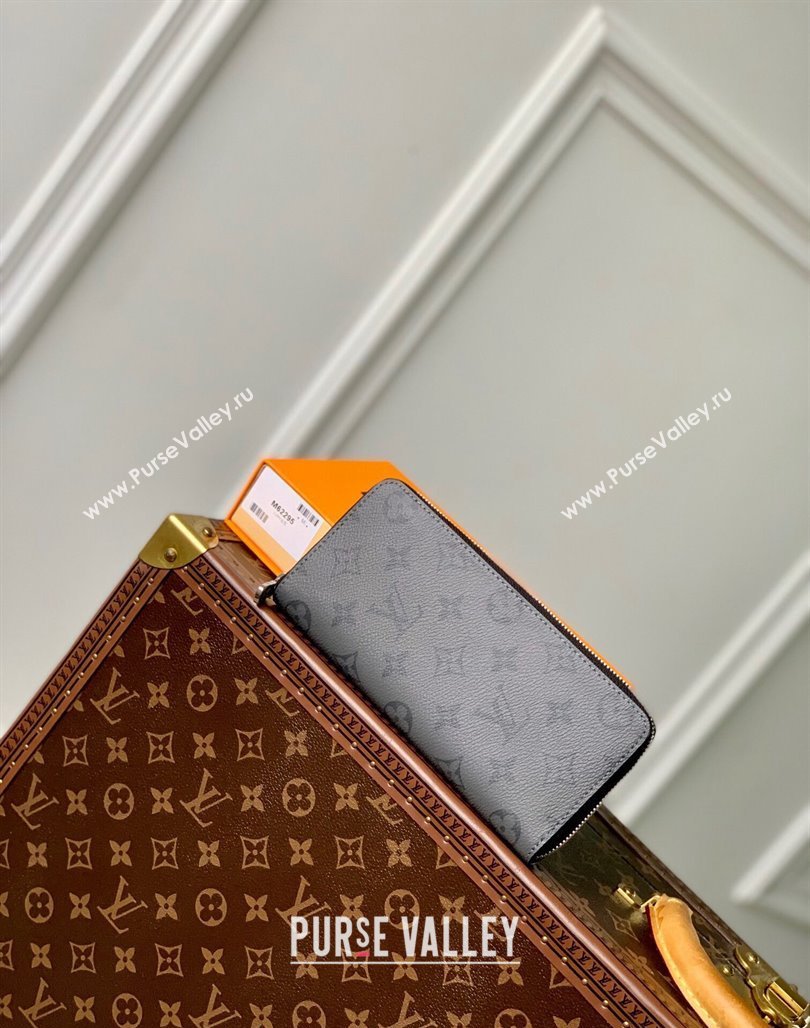 Louis Vuitton Zippy Wallet Vertical in Grey Monogram Eclipse Canvas N63095 2024 (KI-240625128)