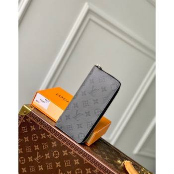 Louis Vuitton Zippy Wallet Vertical in Grey Monogram Eclipse Canvas N63095 2024 (KI-240625128)