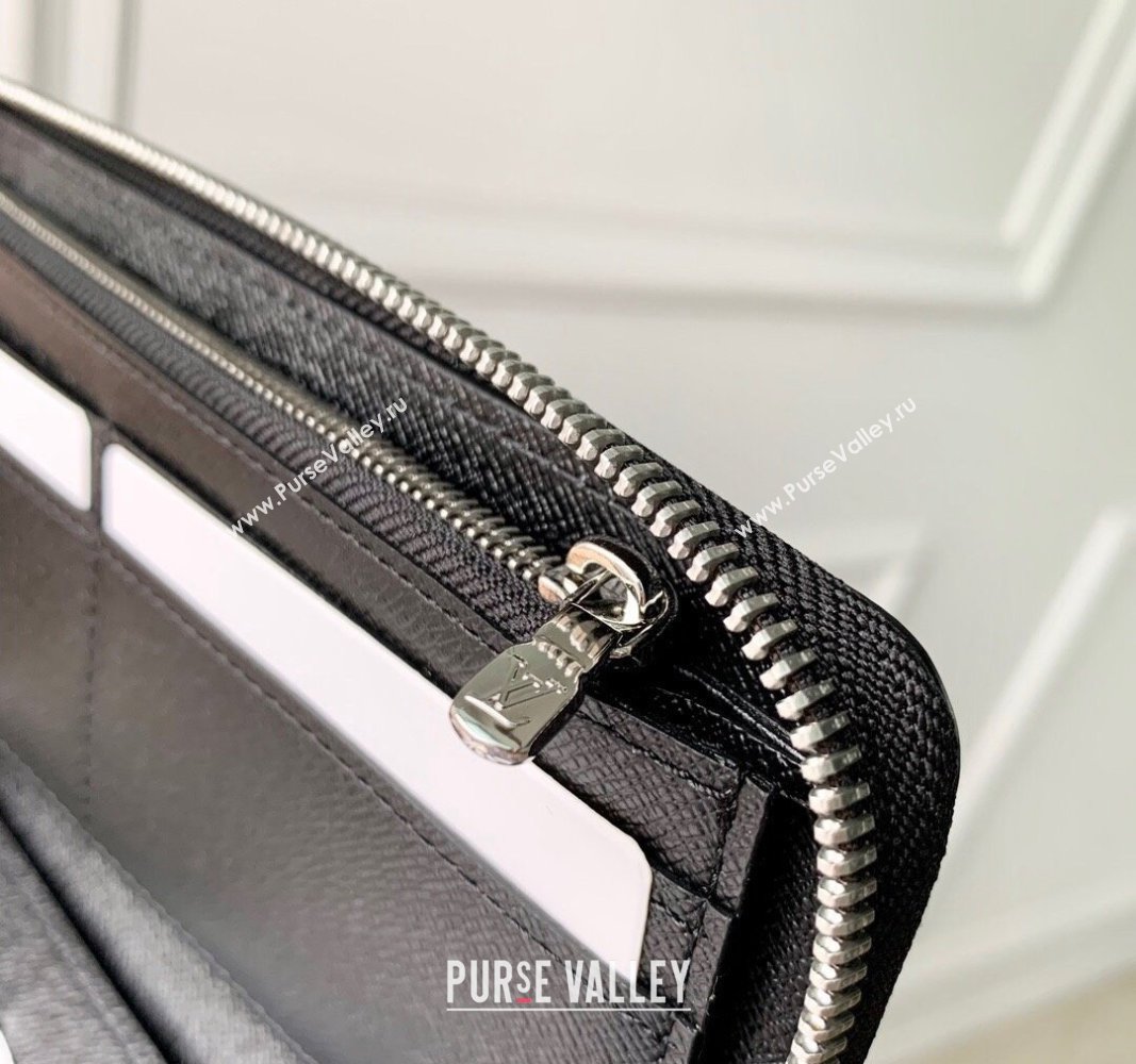 Louis Vuitton Zippy Wallet Vertical in Grey Monogram Eclipse Canvas N63095 2024 (KI-240625128)