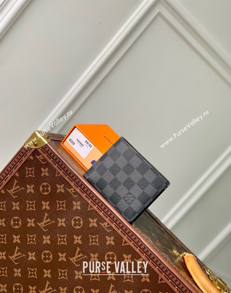 Louis Vuitton Multiple Wallet in Damier Graphite Canvas N62663 2024 (KI-240625132)