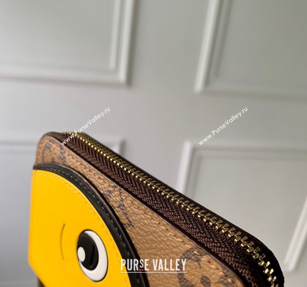 Louis Vuitton Zippy Coin Purse Wallet in Monogram Canvas with Yellow Duck M83690 2024 Animal Objects (KI-240625063)