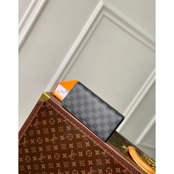 Louis Vuitton Brazza Wallet in Damier Graphite Canvas N62665 2024 (KI-240625133)