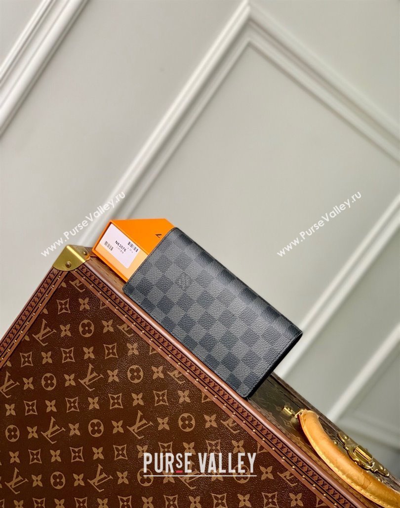 Louis Vuitton Brazza Wallet in Damier Graphite Canvas N62665 2024 (KI-240625133)