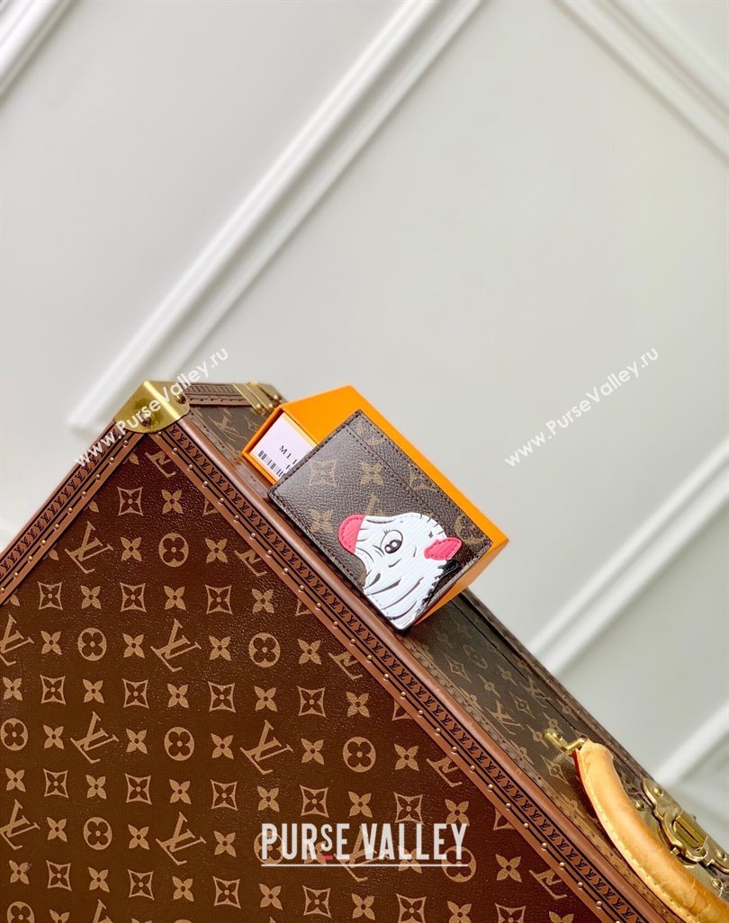 Louis Vuitton Card Holder Wallet in Monogram Canvas with Zebra M11448 2024 Animal Objects (KI-240625064)