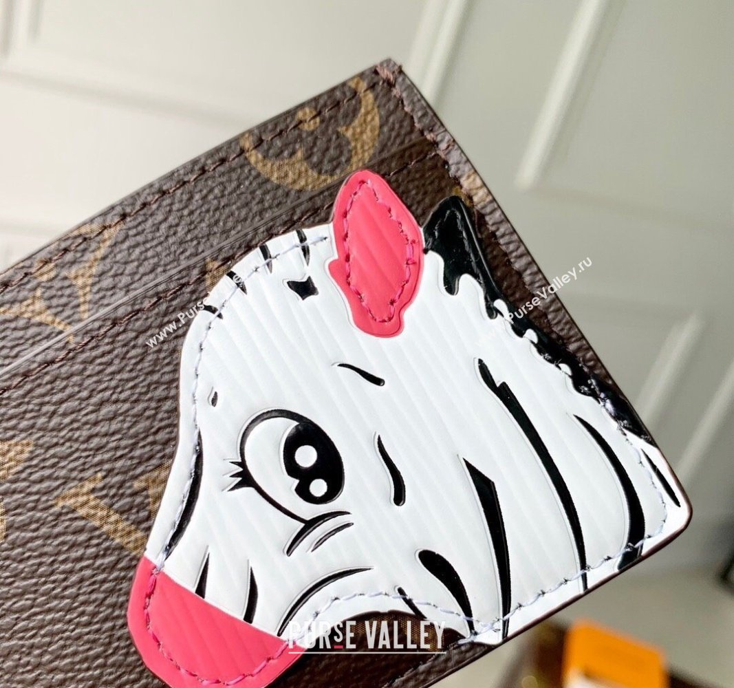 Louis Vuitton Card Holder Wallet in Monogram Canvas with Zebra M11448 2024 Animal Objects (KI-240625064)