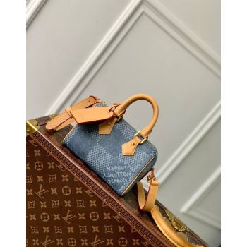 Louis Vuitton Speedy 18 Bandouliere bag in Blue Damier Denim 3D Cotton N40682 2024 (KI-240625058)