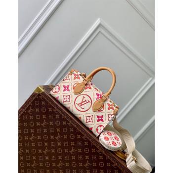 Louis Vuitton OnTheGo East West Tote bag in Monogram Tiles Canvas M25318 Coral Pink 2024 (KI-240625078)