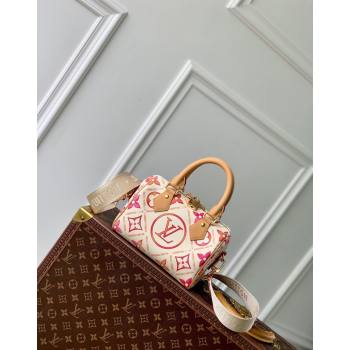 Louis Vuitton Speedy Bandouliere 20 Bag in Monogram Tiles Canvas M11209 Coral Pink 2024 (KI-240625079)