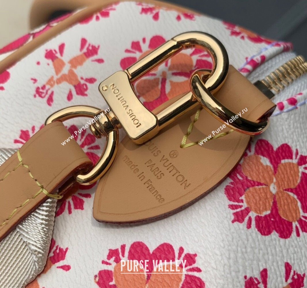 Louis Vuitton Speedy Bandouliere 20 Bag in Monogram Tiles Canvas M11209 Coral Pink 2024 (KI-240625079)