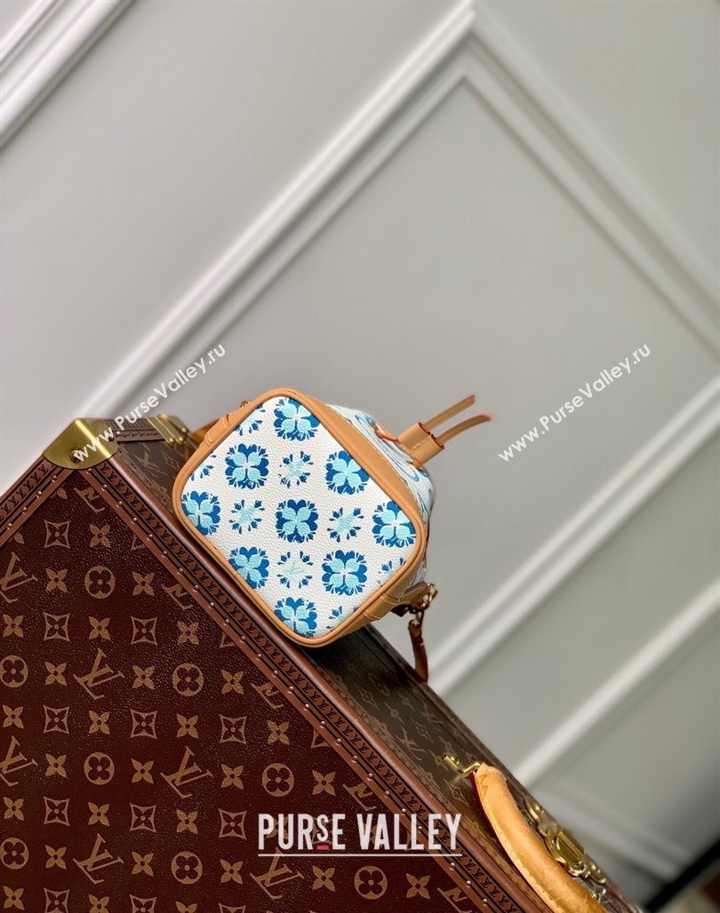 Louis Vuitton Nano Noe Bucket bag in Monogram Tiles Canvas M83620 Lagoon Blue 2024 (KI-240625080)