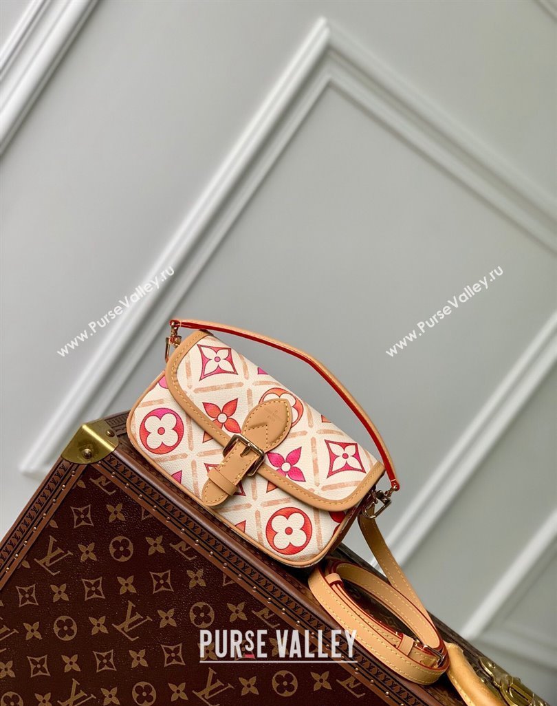 Louis Vuitton Nano Diane Mini bag in Monogram Tiles Canvas M83621 Coral Pink 2024 (KI-240625081)