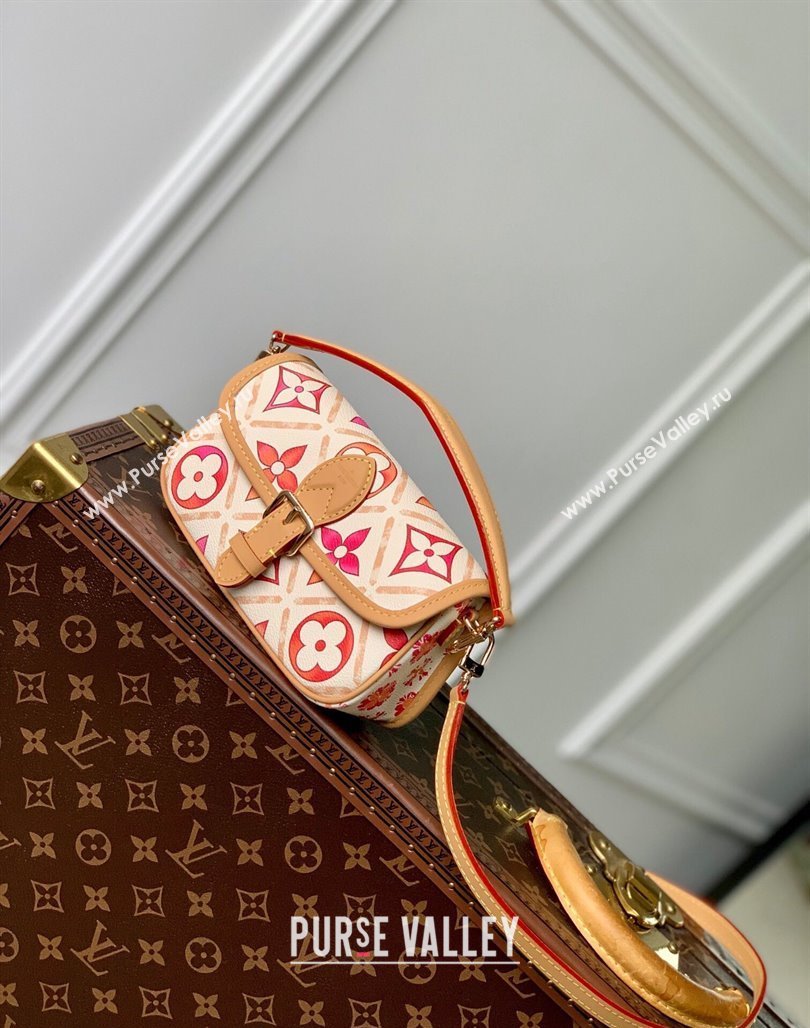 Louis Vuitton Nano Diane Mini bag in Monogram Tiles Canvas M83621 Coral Pink 2024 (KI-240625081)