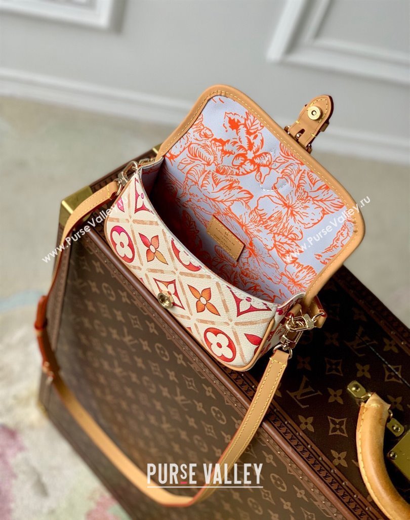 Louis Vuitton Nano Diane Mini bag in Monogram Tiles Canvas M83621 Coral Pink 2024 (KI-240625081)