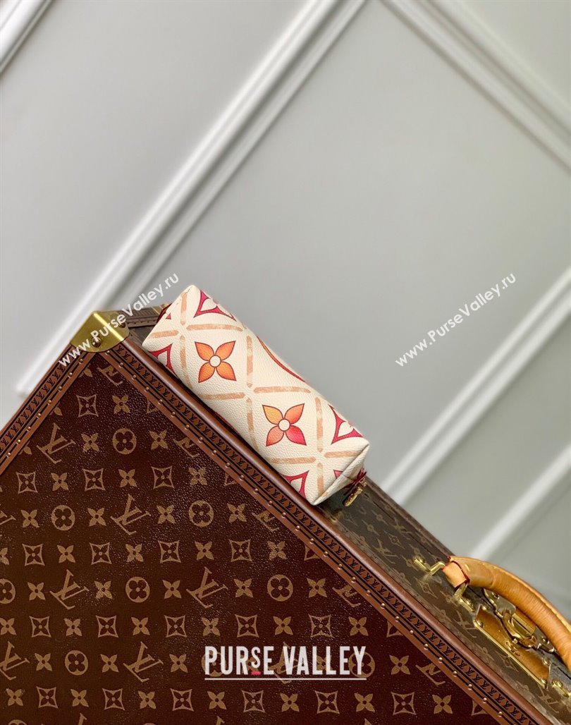 Louis Vuitton Pochette Cosmetique PM Clutch in Monogram Tiles Canvas M11239 Coral Pink 2024 (KI-240625082)