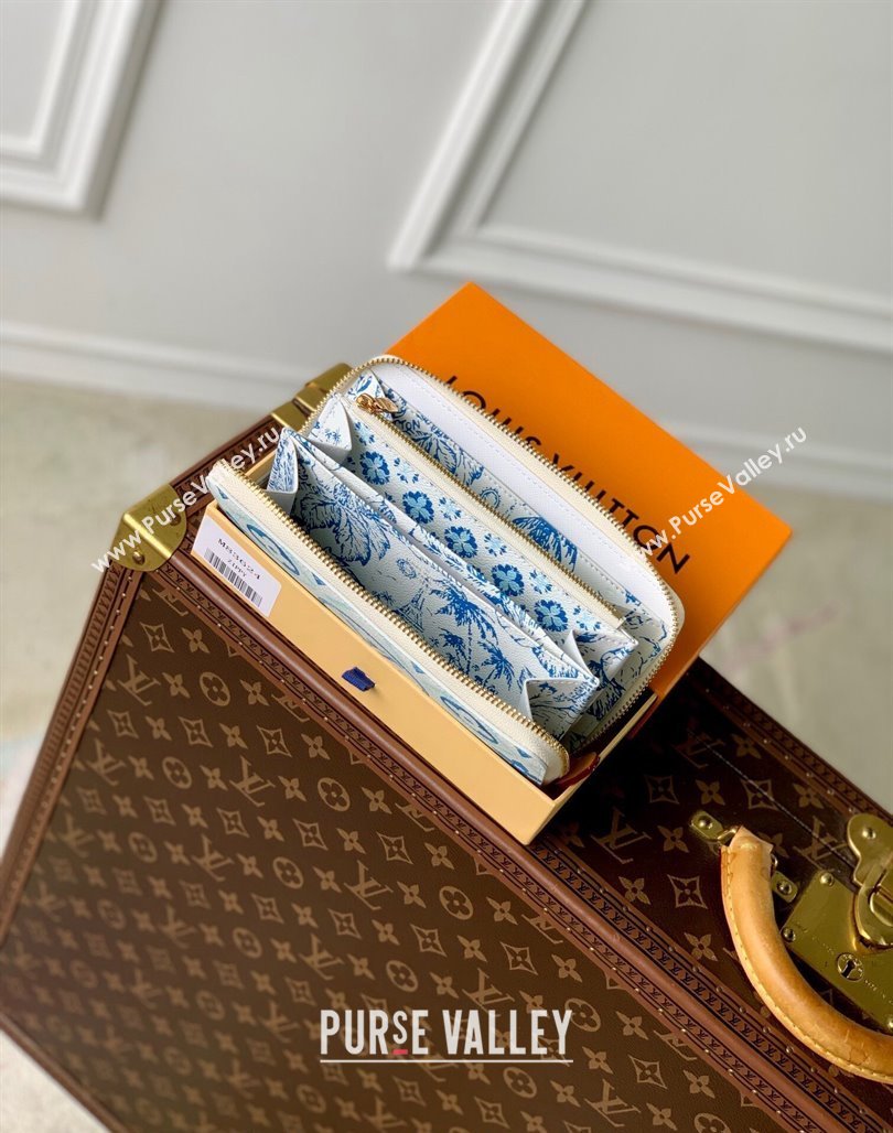 Louis Vuitton Zippy Wallet in Monogram Tiles Canvas M83624 Lagoon Blue 2024 (KI-240625084)