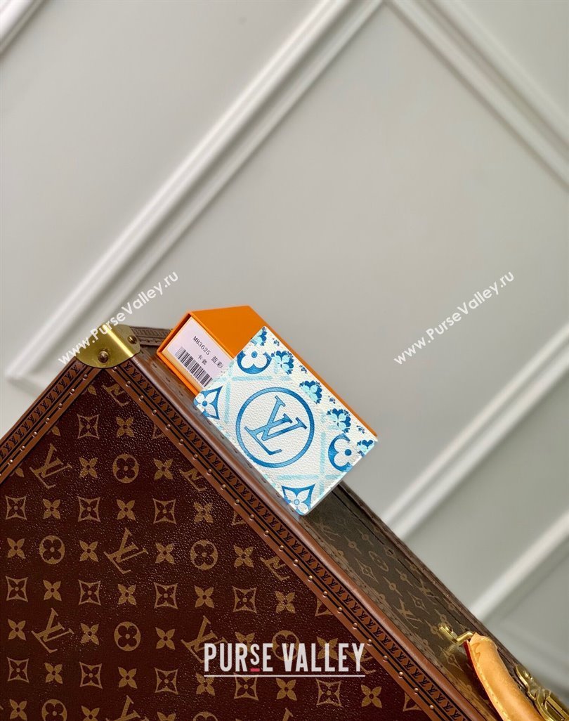 Louis Vuitton Card Holder Wallet in Monogram Tiles Canvas M83625 Lagoon Blue 2024 (KI-240625086)