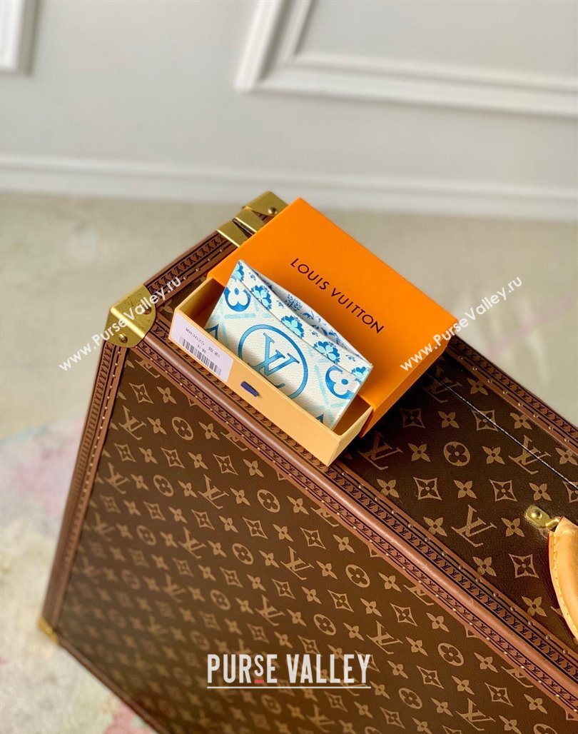 Louis Vuitton Card Holder Wallet in Monogram Tiles Canvas M83625 Lagoon Blue 2024 (KI-240625086)