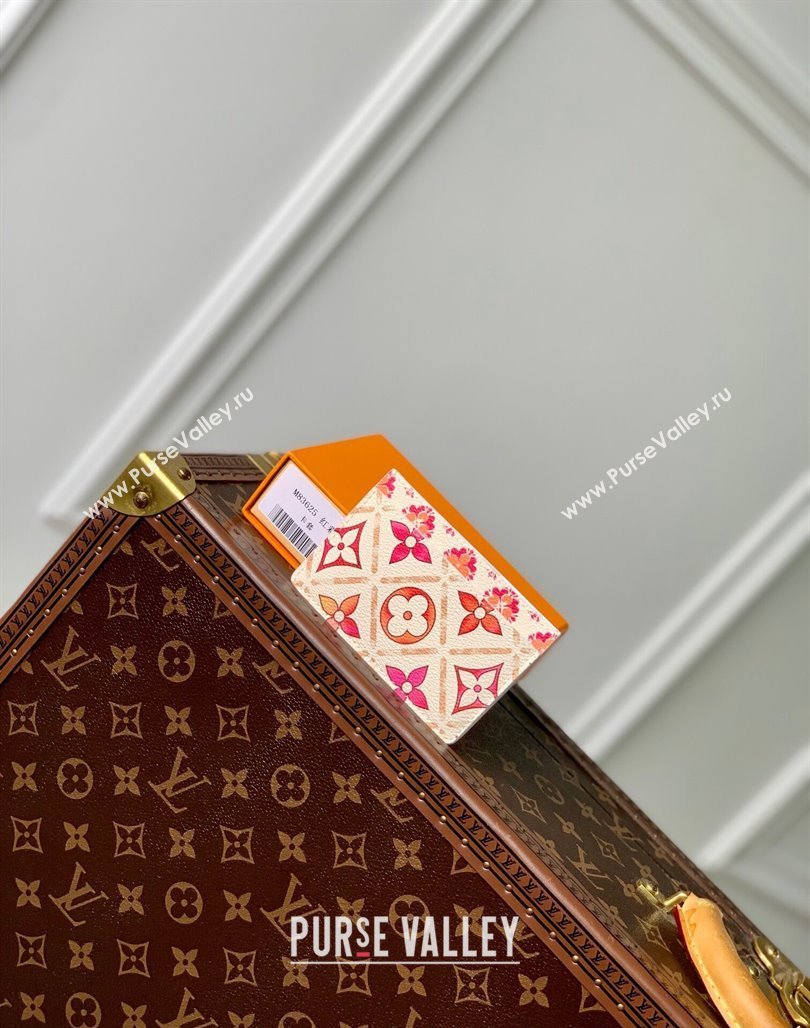 Louis Vuitton Card Holder Wallet in Monogram Tiles Canvas M83625 Coral Pink 2024 (KI-240625087)