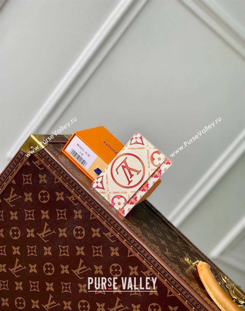 Louis Vuitton Card Holder Wallet in Monogram Tiles Canvas M83625 Coral Pink 2024 (KI-240625087)