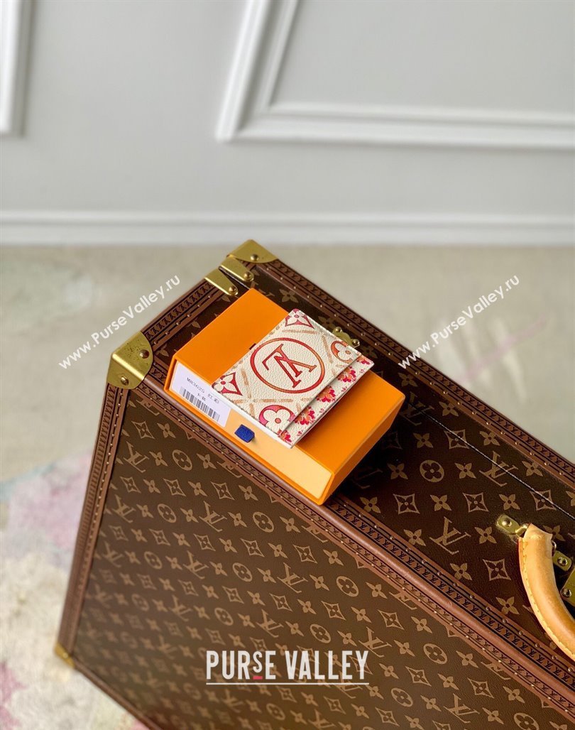 Louis Vuitton Card Holder Wallet in Monogram Tiles Canvas M83625 Coral Pink 2024 (KI-240625087)