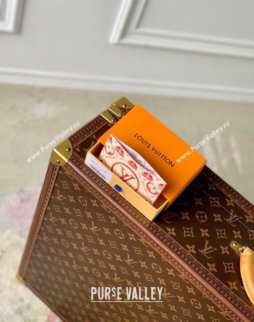 Louis Vuitton Card Holder Wallet in Monogram Tiles Canvas M83625 Coral Pink 2024 (KI-240625087)