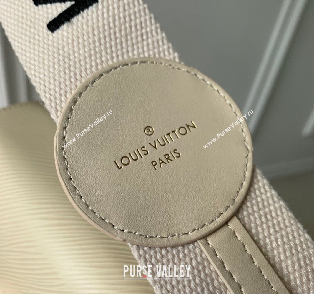 Louis Vuitton Twist MM Bag in Epi Leather with Monogram Flower Strap M24765 White 2024 (KI-240626003)