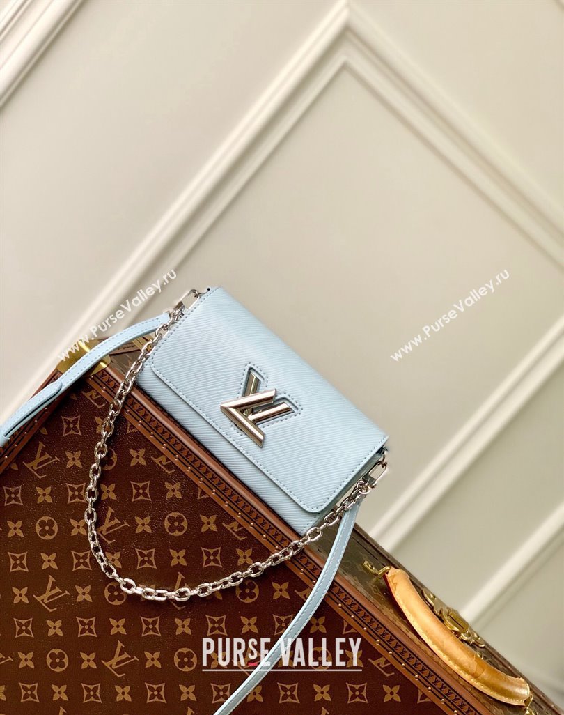 Louis Vuitton Twist West Pochette Mini Bag in Epi Leather M83478 Ice Blue 2024 (KI-240626005)