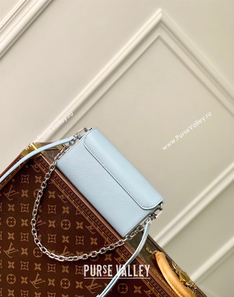 Louis Vuitton Twist West Pochette Mini Bag in Epi Leather M83478 Ice Blue 2024 (KI-240626005)