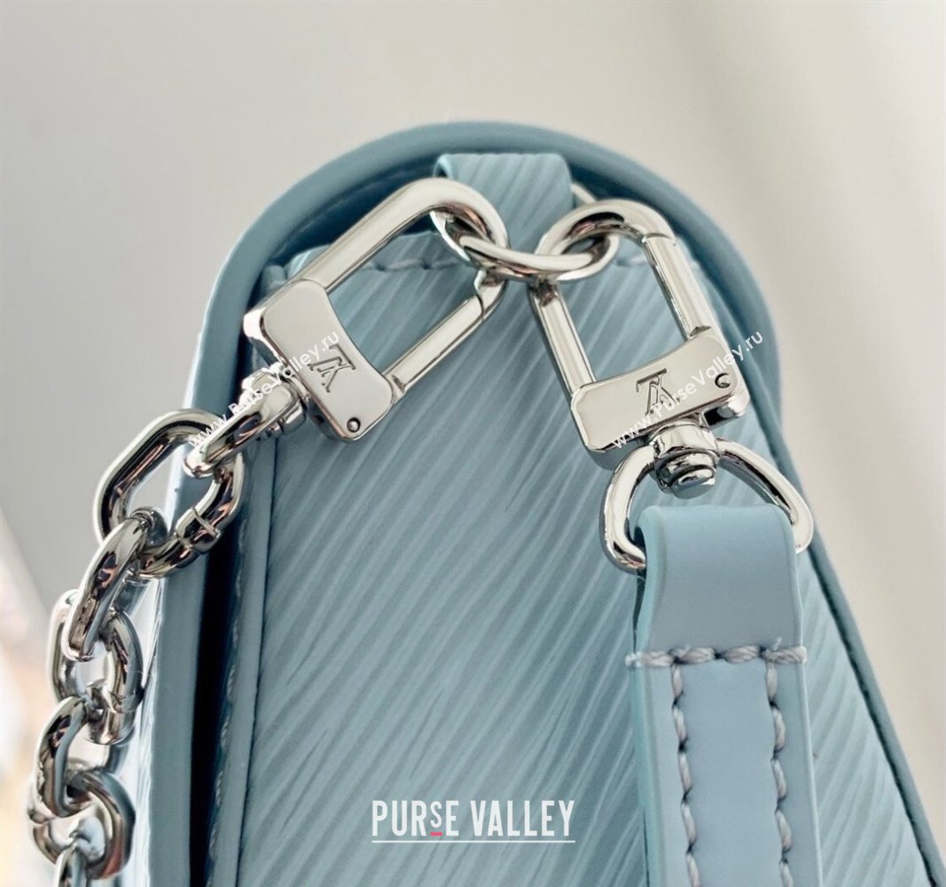 Louis Vuitton Twist West Pochette Mini Bag in Epi Leather M83478 Ice Blue 2024 (KI-240626005)